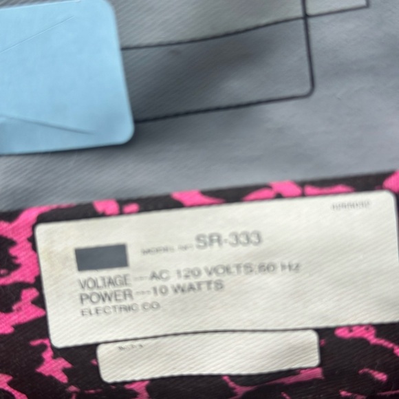 Vintage 80’s Pink Leopard Boombox Tote bag, working speaker, bag only - Picture 11 of 13